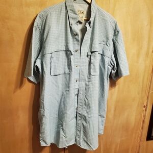 LLBean mens large tall button down fishing shirt